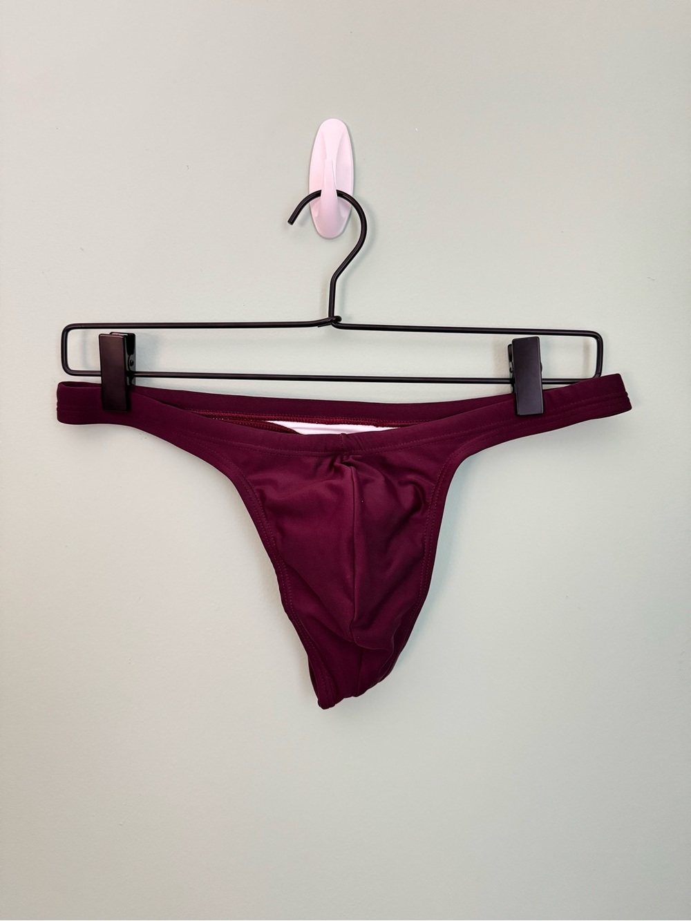 Men's BANG! Miami Swim Thong in Plum/Dark Purple - Size Medium (31-32)